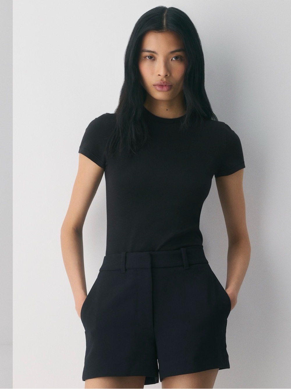 Wilfred Black High Waist Tailored Shorts - Picture 1 of 4